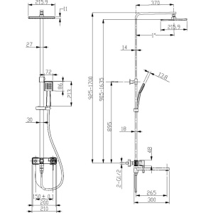 Душевая стойка Lemark Tropic LM7004CS