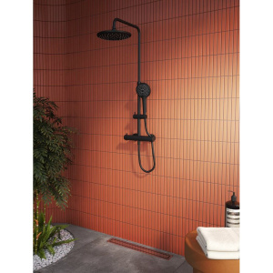 Душевая стойка VitrA AquaHeat A4720536EXP матовая черная