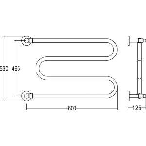 Полотенцесушитель водяной Margaroli Vento 402 бронза