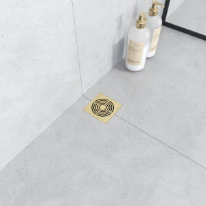 Душевой трап Boheme Smart Design, 10x10 см, золото