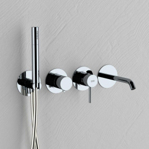 Смеситель для ванны с душем Remer X Style X96S03ROXXG С ВНУТРЕННЕЙ ЧАСТЬЮ