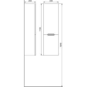 Шкаф-пенал Jorno Moduo Slim 33