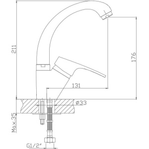 Смеситель для кухни Haiba HB16 HB1216