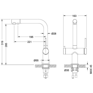 Смеситель для кухни Aquatek Европа AQ1385MB черный