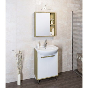 Зеркало-шкаф Runo Эко 52 лиственница