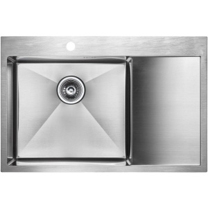 Комплект Мойка кухонная Paulmark Kroner PM217851-BSL брашированная нержавеющая сталь L + Смеситель Dosse Do214418-SS