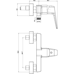 Смеситель для душа Paini Bari RTCR511 хром