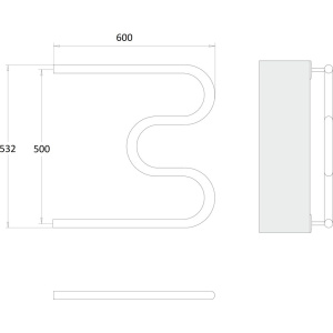 Полотенцесушитель водяной Domoterm М-образный 32 М DMT 50х60, хром