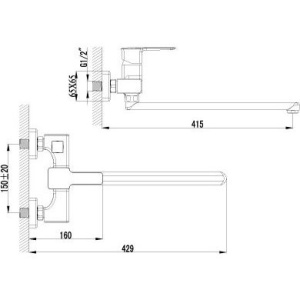 Универсальный смеситель Lemark Basis LM3617C