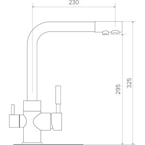 Смеситель для кухни Polygran Высокий Дуо 627499 серый