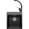 Комплект Мойка кухонная Polygran Argo 460 чёрная + Смеситель Domaci Солерно DC-3013 морион
