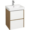 Тумба с раковиной Aquaton Сканди 45 1A2516K0SDZ90 белая, дуб рустикальный