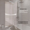Шторка на ванну STWORKI Нюборг, раздвижная 100х145, профиль хром глянцевый