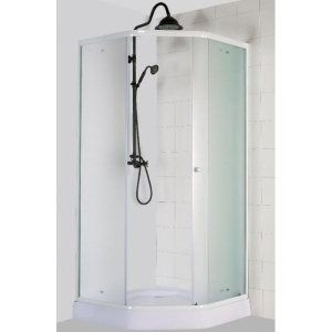 Душевой уголок Parly ZEP911FR 90x90, с поддоном, профиль белый, стекло матовое