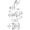 Смеситель для ванны с душем Grohe Eurodisc Cosmopolitan 33395002
