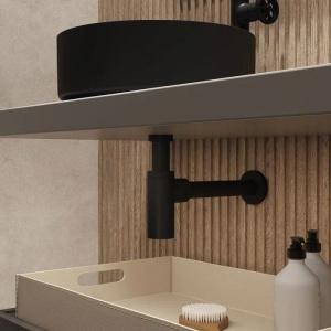 Сифон для раковины IDDIS Optima Home OPTBL00i84, черный матовый