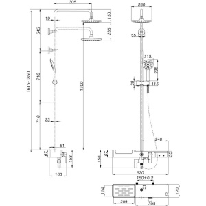 Душевая стойка Lemark Tropic LM7007C