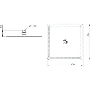 Верхний душ Remer 357UFD40X