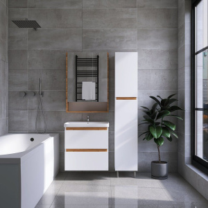 Купить Зеркало-шкаф VIANT Мальта 60 дуб вотан в Москве с доставкой Зеркало-шкаф VIANT Мальта 60 дуб вотан