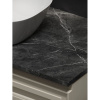 Тумба с раковиной Sancos Very 100 см, beige soft, столешница черный мрамор, раковина CN5005