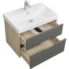 Тумба с раковиной AQUATON Оливия 70, грей/дуб ойстер