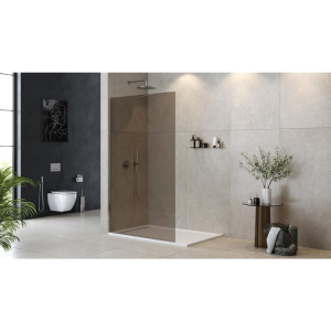 Душевая перегородка Cezares Liberta L-1-TB-120-BR-Cr профиль хром, стекло бронза