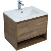 Тумба с раковиной STWORKI Карлстад 60, дуб рустикальный