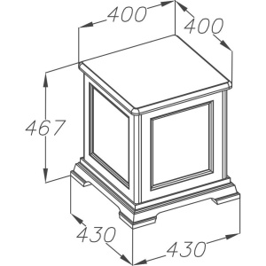 Тумба Opadiris Риспекто нагал, с откидным верхом