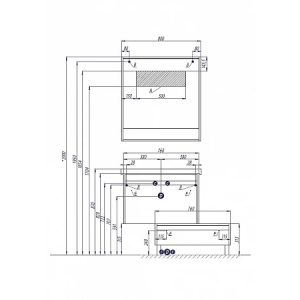 Тумба с раковиной Aquaton Капри 80 1A2302K1KP010 белая