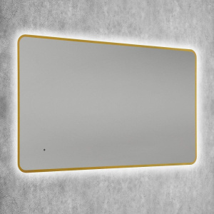 Зеркало Art&Max Siena S 60х100 золото, с LED-подсветкой, 6000К