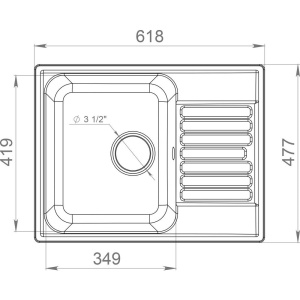 Мойка кухонная GranFest Quarz Quarz Z13 серый
