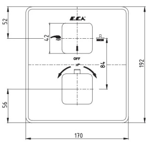 Термостат для ванны E.C.A. 102167216EX-KDE