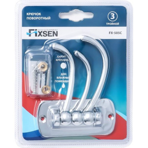 Крючок Fixsen Equipment хром, поворотный, тройной