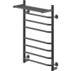 Полотенцесушитель электрический Ника Way 3 80/50, с полкой, матовый черный RAL9005