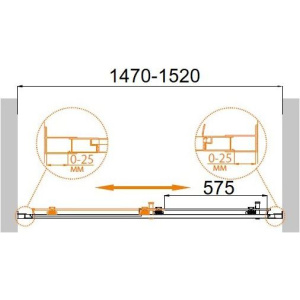 Душевая дверь в нишу Cezares Molveno BF 1 150 C Cr IV