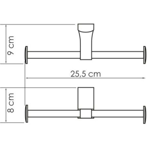Держатель туалетной бумаги Wasserkraft Leine K-5096D двойной