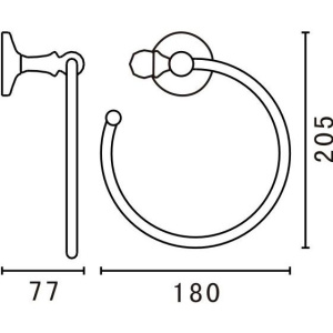 Полотенцедержатель Art&Max Antic Crystal AM-E-2680SJ-Br