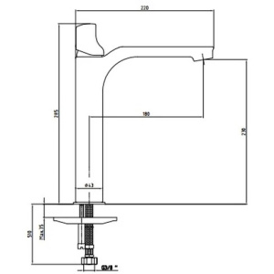 Купить Смеситель для раковины E.C.A. Myra 104508984EX в Москве с доставкой Смеситель для раковины E.C.A. Myra 104508984EX
