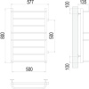 Полотенцесушитель водяной Terminus Евромикс П8 500x800 с боковым подключением 500