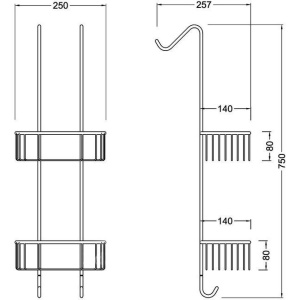 Полка Timo Nelson 150084/00 хром