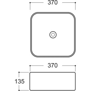 Раковина Aqueduto Espiral ESP0310 37 см, белая глянцевая