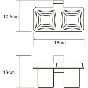 Стакан Wasserkraft Lopau K-6028D двойной
