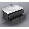 Мебель для ванной STWORKI Молде 95 антрацит, с сифоном
