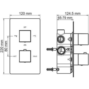 Купить Термостатический смеситель Wasserkraft Alme 1544 Termo С ВНУТРЕННЕЙ ЧАСТЬЮ, для ванны с душем в Москве с доставкой Термостатический смеситель Wasserkraft Alme 1544 Termo С ВНУТРЕННЕЙ ЧАСТЬЮ, для ванны с душем
