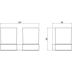 Стакан Timo Selene 14034/03 двойной, черный