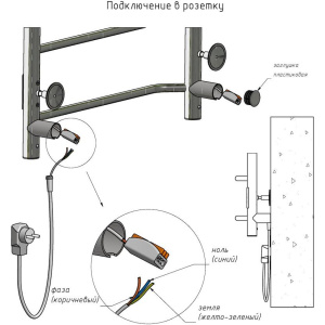 Полотенцесушитель электрический Тругор Пэк 20 60x50