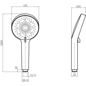 Душевая лейка Fashun A012 хром