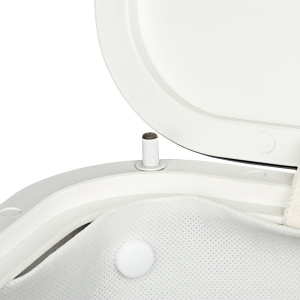 Купить Корзина для белья Geralis PWH-B белая, хром, стандартная в Москве с доставкой Корзина для белья Geralis PWH-B белая, хром, стандартная