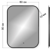 Зеркало Bauedge Black Rand 60х80, с подсветкой, сенсорное, черное