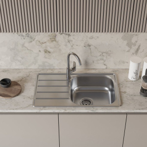 Купить Мойка кухонная Domaci Равенна Rand DGR 780*480 (6) R1TG R в Москве с доставкой Мойка кухонная Domaci Равенна Rand DGR 780*480 (6) R1TG R